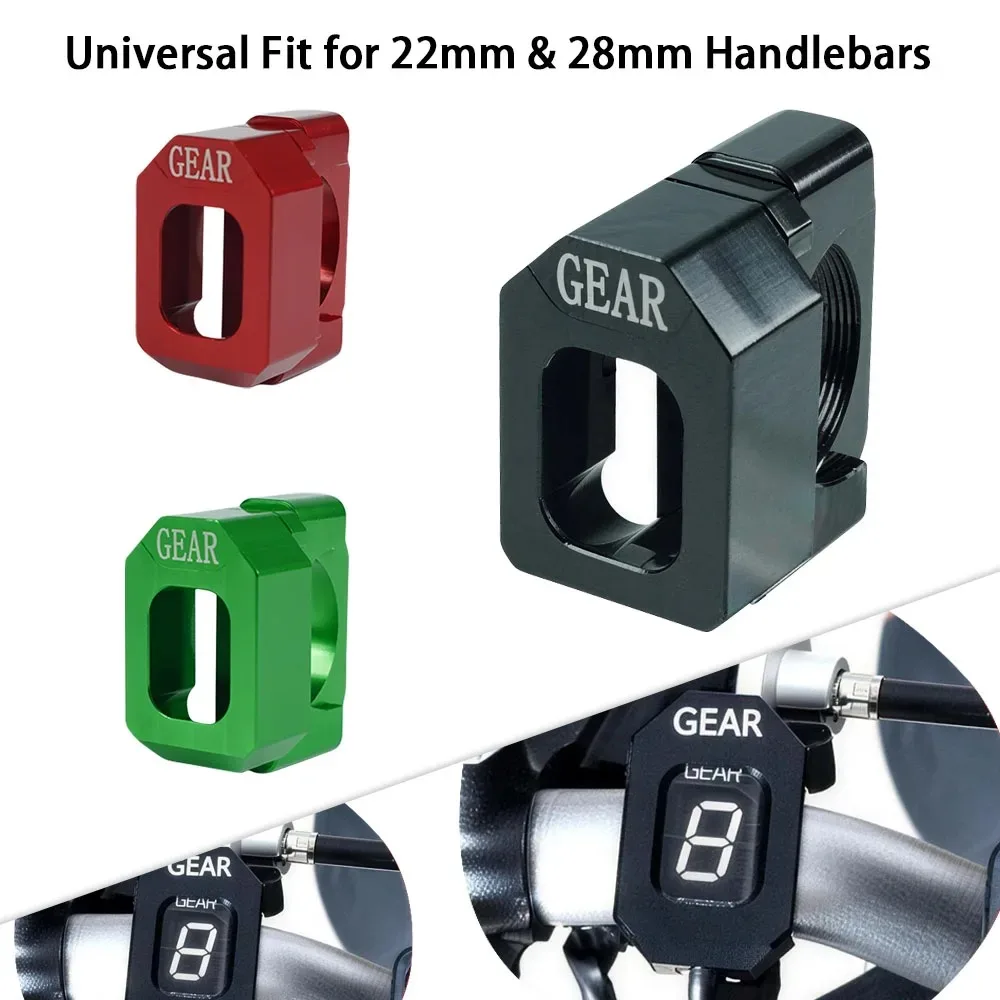 Universal Motorcycle Accessories CNC Aluminum Alloy Gear Position Indicator Bracket Fit 22-28mm Motorcycle Handlebar Mount Cover