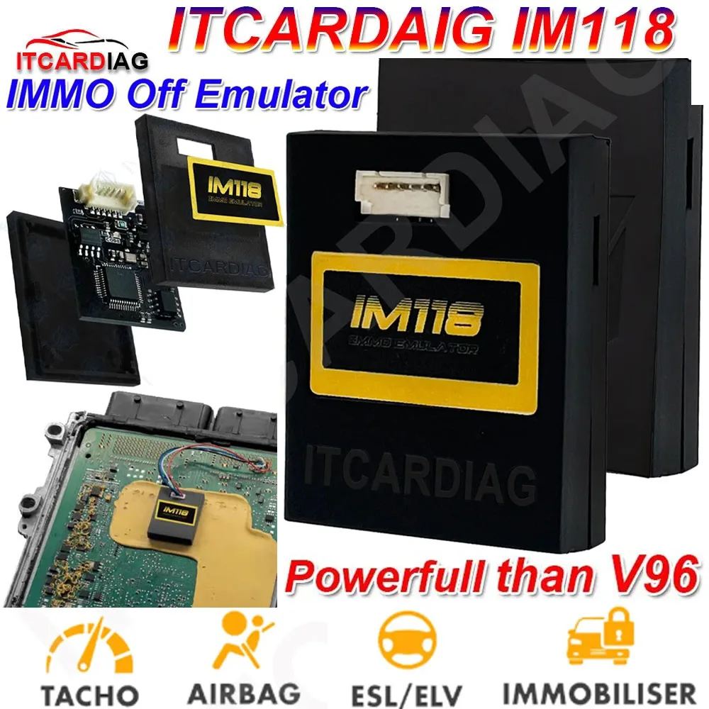 Newest IM118 Emulator V118 ITCARDIAG Universal IMMO off Emulator Immobilizer Diagnostic Tool Update of V96 SQU OF68 OF80 OF96