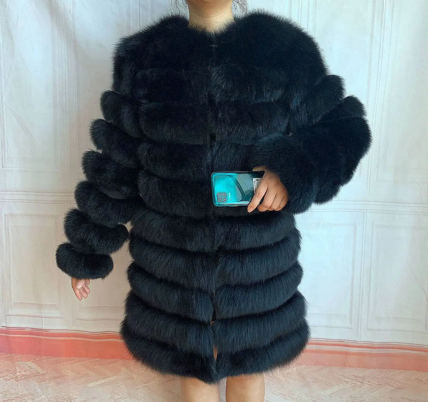 NEW 4in1 Real Fox Fur Long Coat Winter Coat for Women Jackets Vest Winter Outerwear Women Fox Fur Coat High Quality Fur Clothes