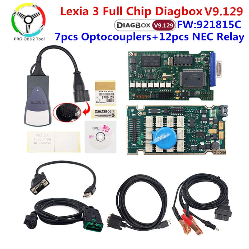 Golden Full Chip Lexia 3 PP2000 Diagbox V9.129 921815C Diagnostic Tool Lexia V9.91 for Peugeot for Citroen lexia3 Auto Scanner