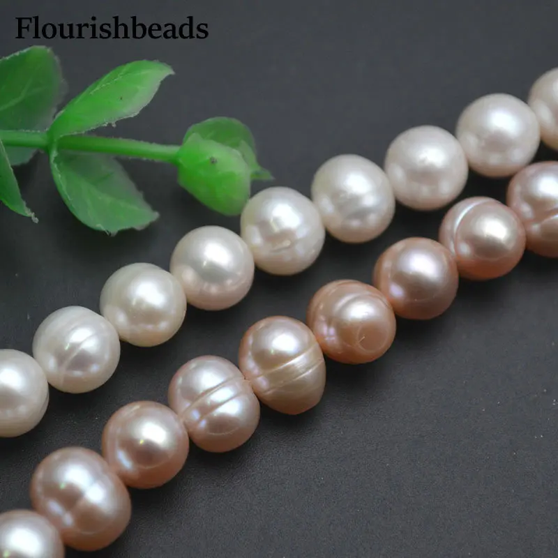 

White Peacock Gray Peach Color Freshwater Pearl Potato Oval Shape Necklace Bracelet Jewelry Making Loose Beads 5strands/lot