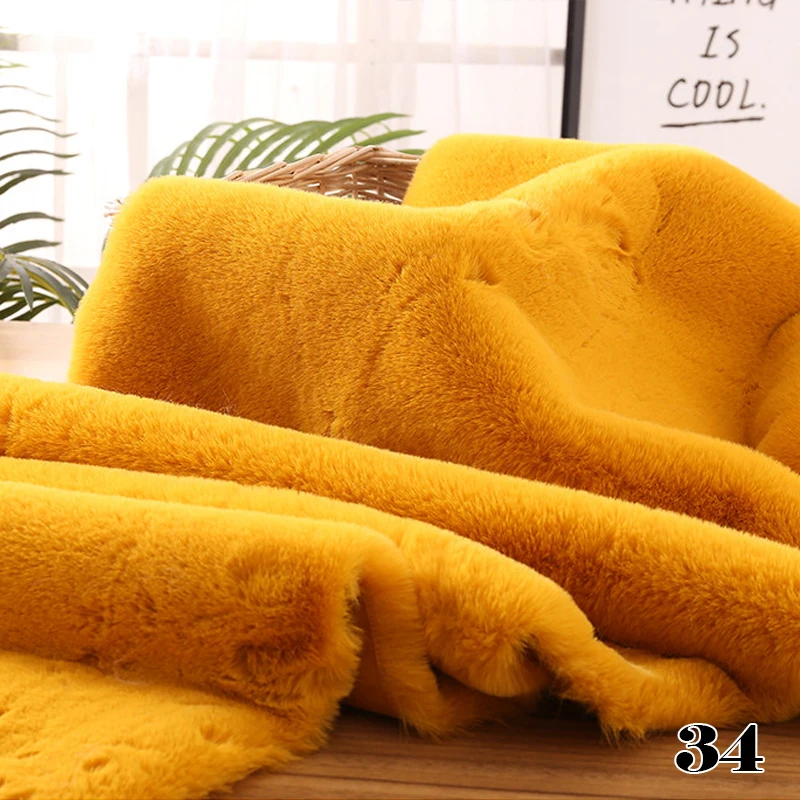 50*50cm High-grade Imitation Rabbit Fur Fabric Super Soft Artificial FurFor Diy Sewing Garment Doll Clothes Carpets Photo Props