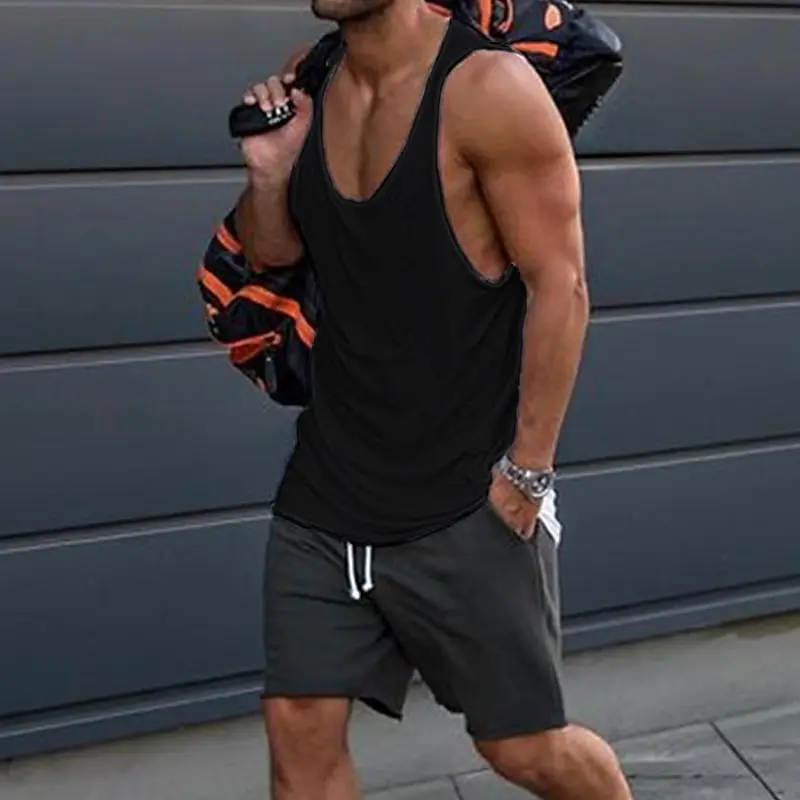 Men'S Classic Sleeveless Vests Are Perfect For Summer Gym Sessions Casual Jogging And As Daily Streetwear Undershirts Tees