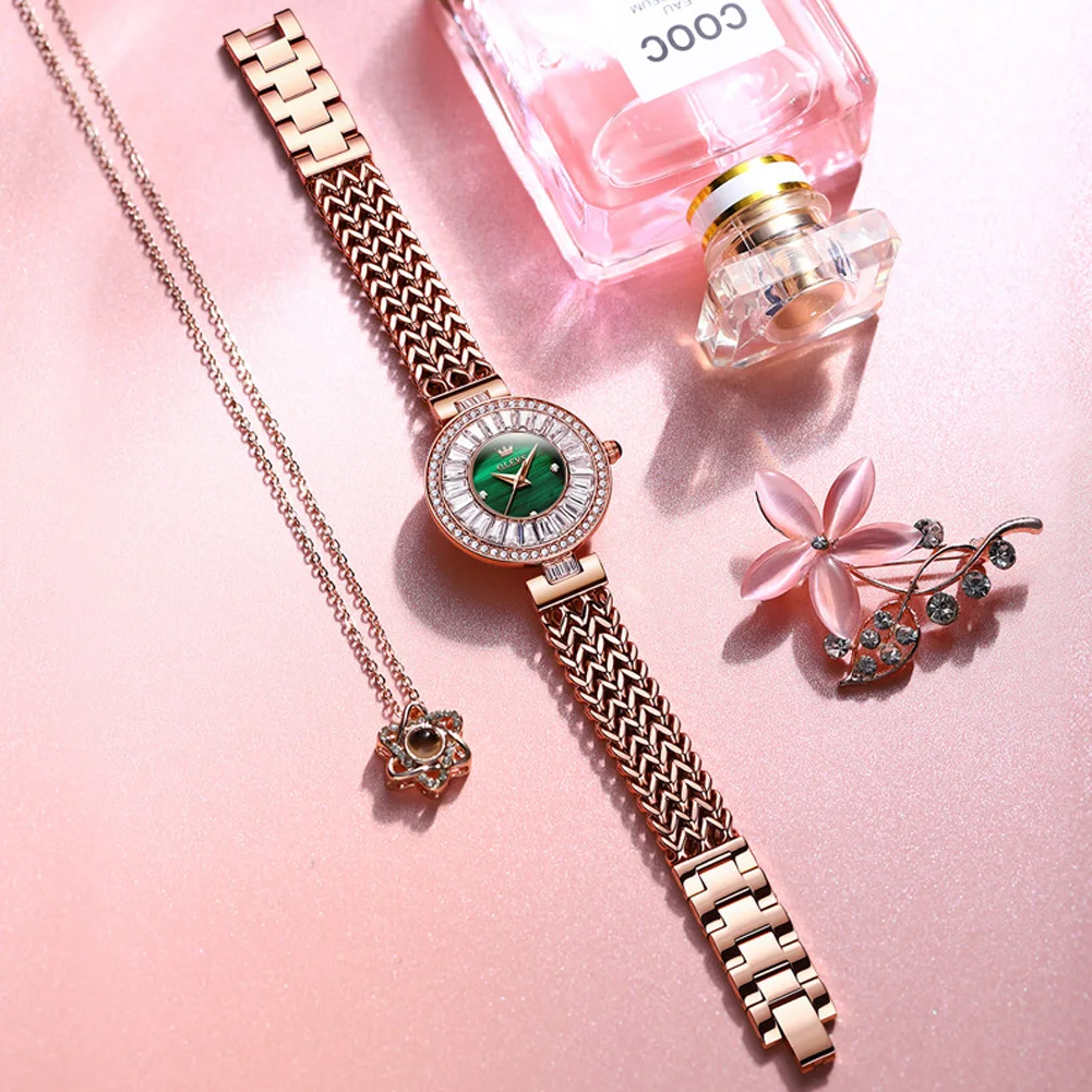 Olevs-女性のための小さな時計、女の子のための防水クォーツ時計、トップブランド、ライト、高級母、ファッション、母