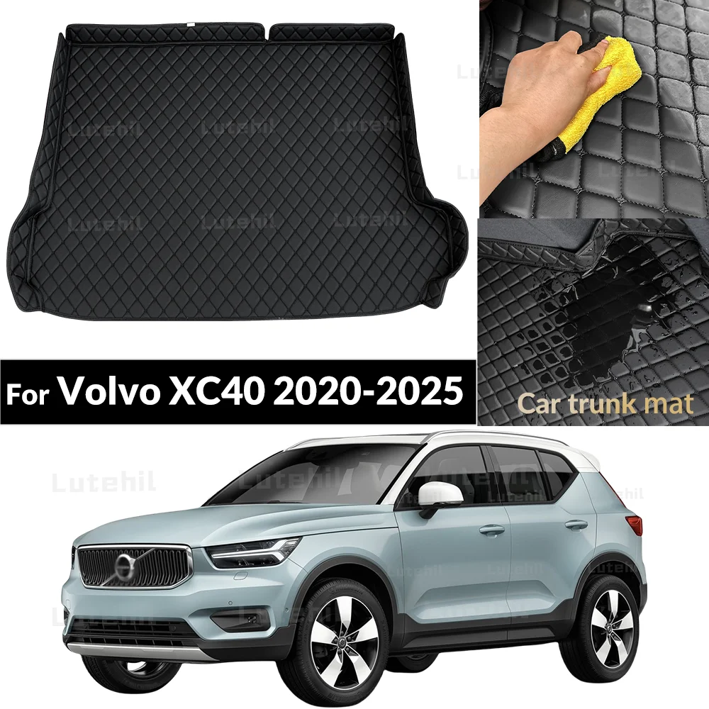 

LUTEHIL для Volvo XC40 2020-2025 2024 23 22 21 коврик для багажника автомобиля, индивидуальный защитный коврик, грузовой вкладыш, авто аксессуары для интерьера