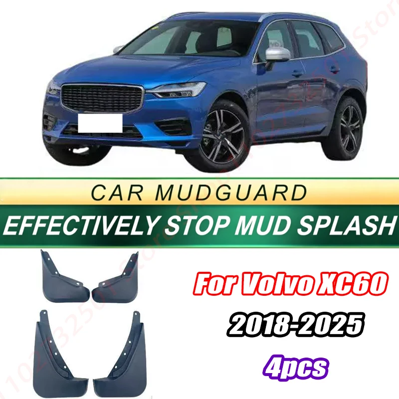 For Volvo XC60 2018-2025 Model 4PCS Front Rear Mud Flaps Splash Guards Fender Mudguards Auto Accessories