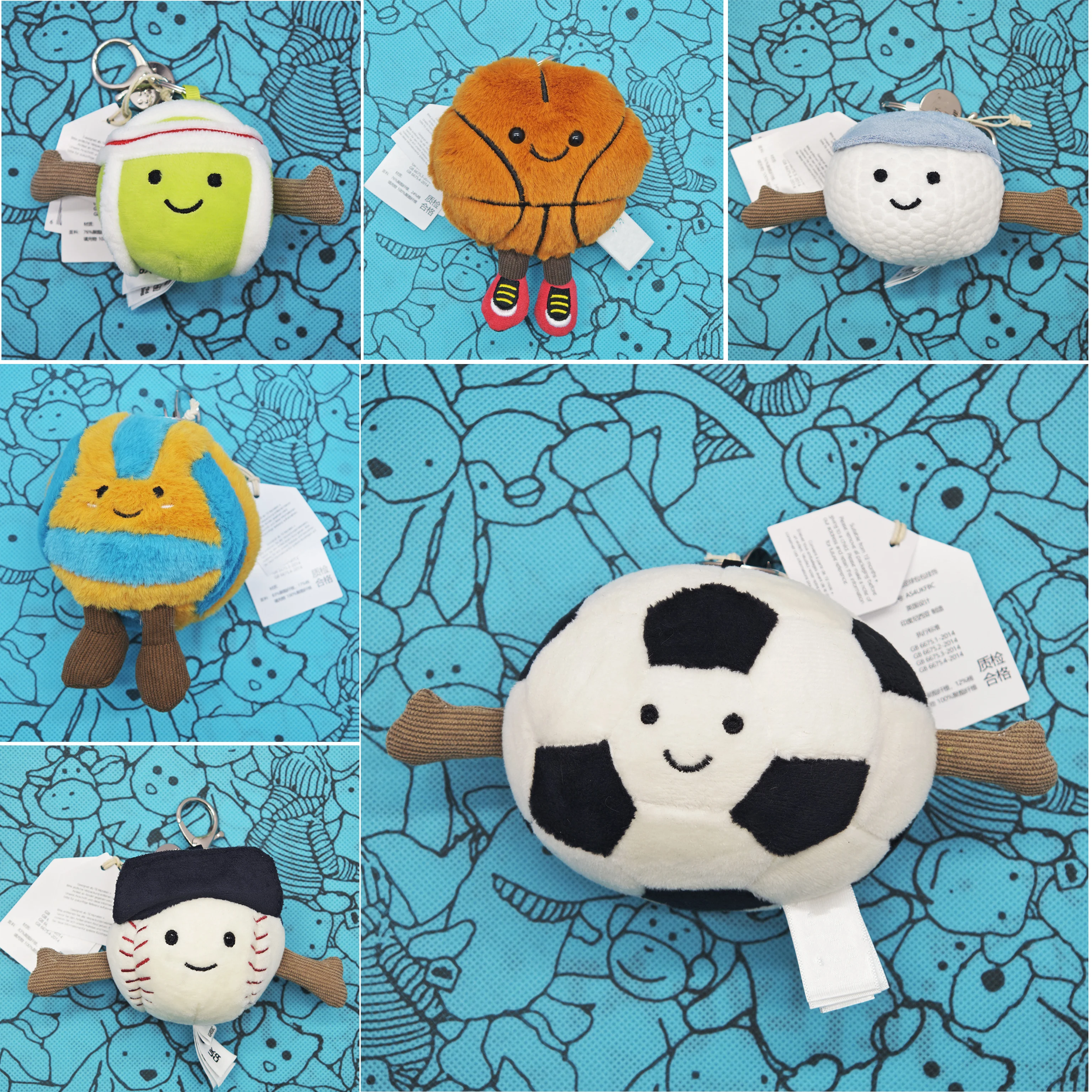 

2026 JC Футбол, баскетбол, бейсбол, гольф, волейбол, теннис, бадминтон, кукла, милая, очень милая, сумка, кукла-подвеска, подарок, подвеска, игрушка