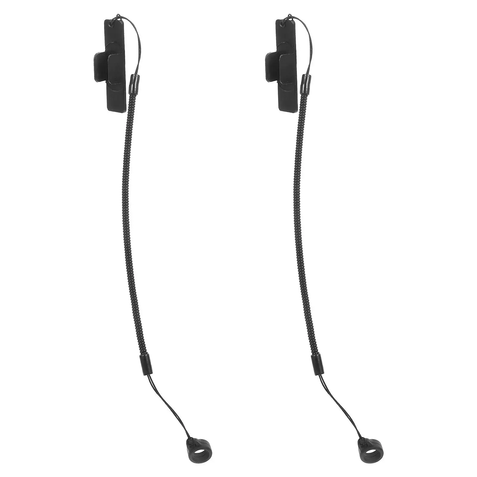 

2Pcs Black Elastic Pen Leash with Strong Adhesive Clip Tether for Drawing Pen Stylus on Tablet Clipboard Office School