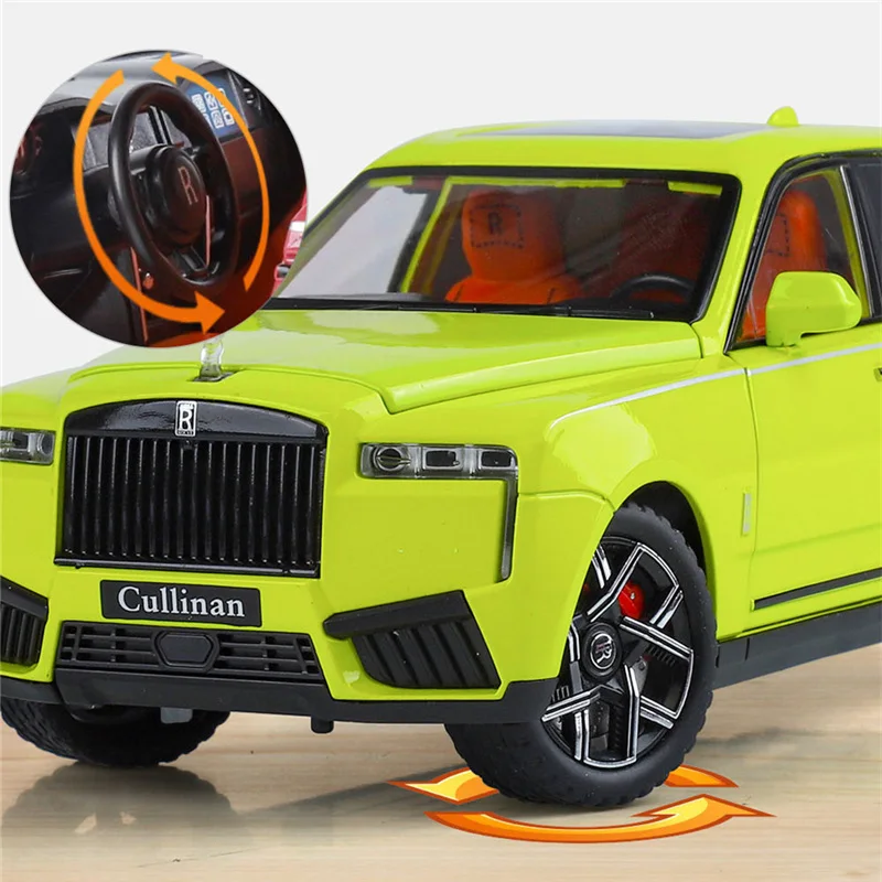 1/24 2025 Rolls Royce Cullinan SUV alliage modèle de voiture de luxe moulé sous pression en métal jouet voiture véhicules modèle son lumière Simulation enfants cadeau