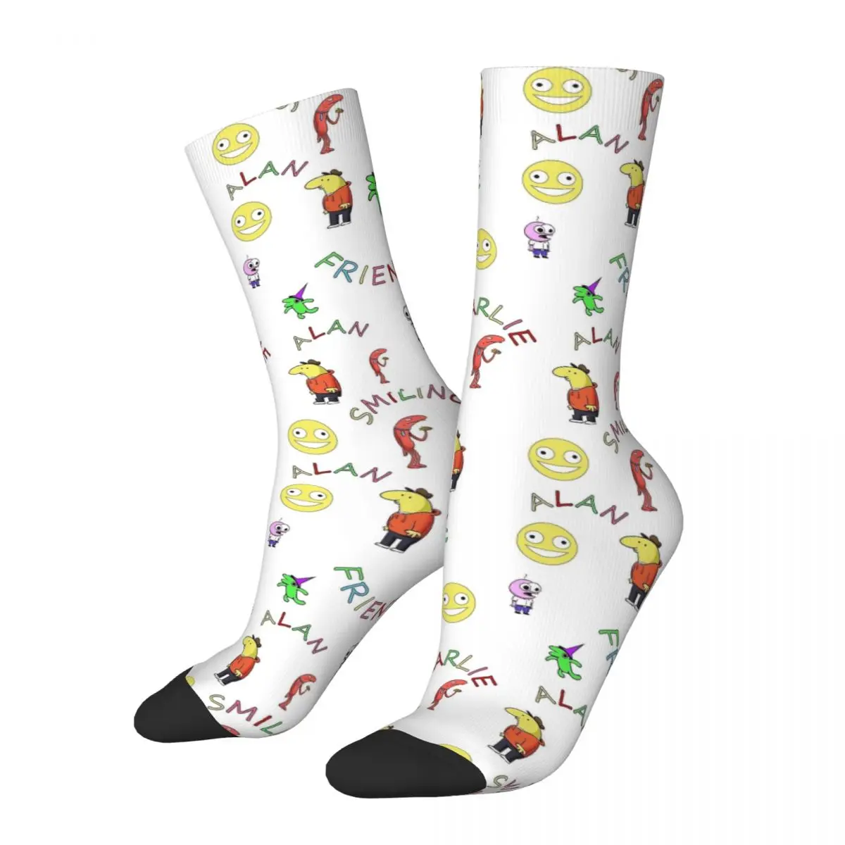 Lächelnde Freunde Muster Cartoon Socken Männer Frauen lustige glückliche Socken Neuheit Frühling Sommer Herbst Winter Mittel rohr Socken Geschenke