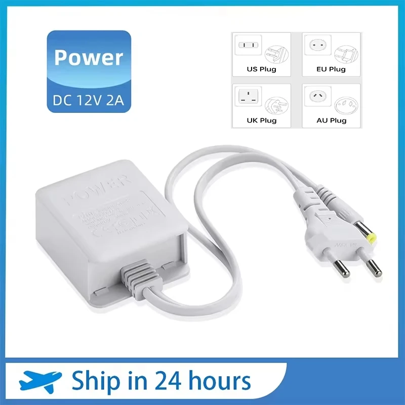 PTZ Camera US Plug Adapter AC 100-240V Input DC 12V 2A Power Supply Output EU Plug Power Charger For CCTV Surveillance Camera