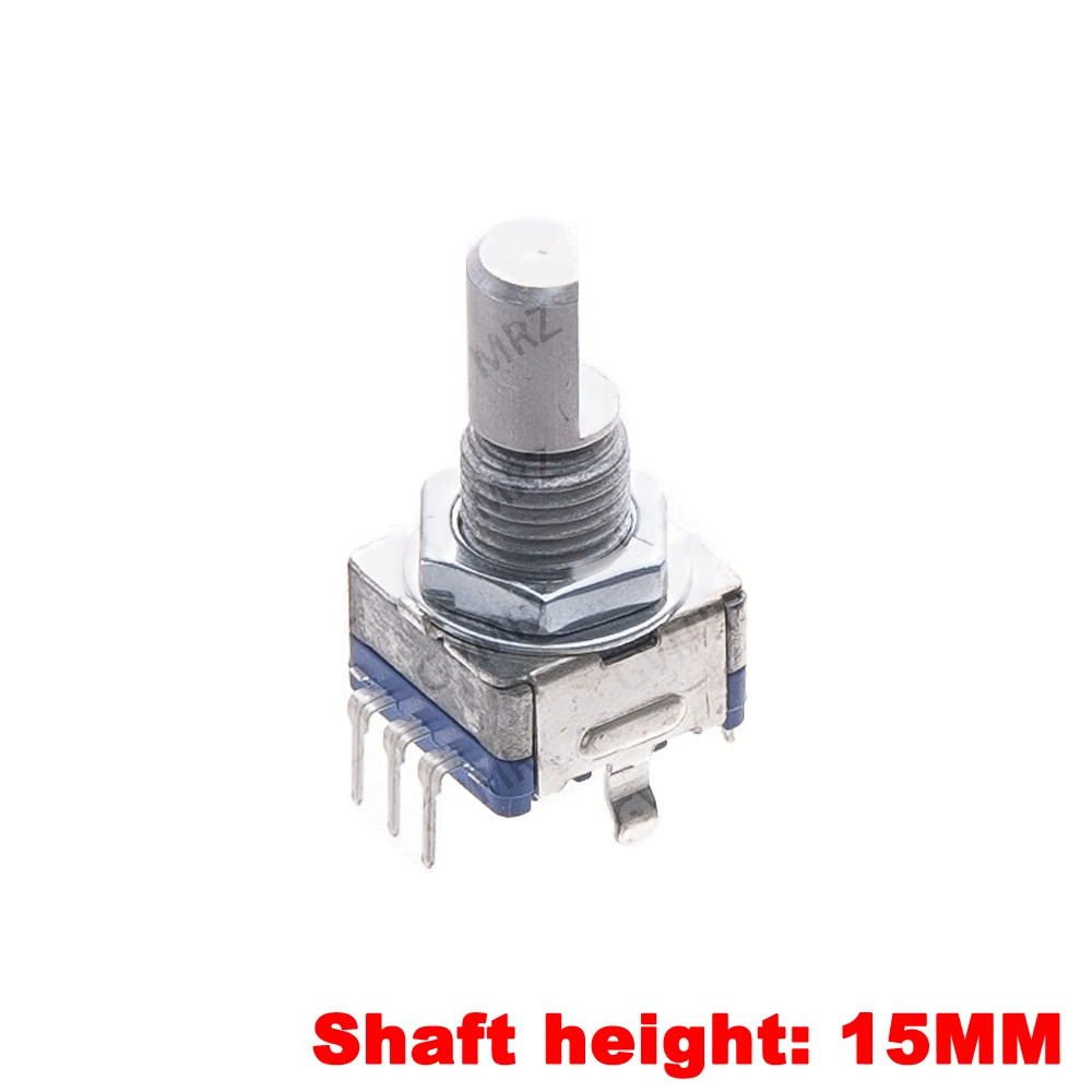 5PCS EC12 EC16 EC11 Rotary Encoder Knob Set 15mm/20mm Half Shaft Plum Shaft DIY Electronics Parts with Nut Washer