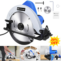 DayPlus Circular Saw, 1500W 5000RPM Electric Power Circular Saw with Laser Guide,0 to 45° Bevel Angle, 180mm Saw Blade,55mm