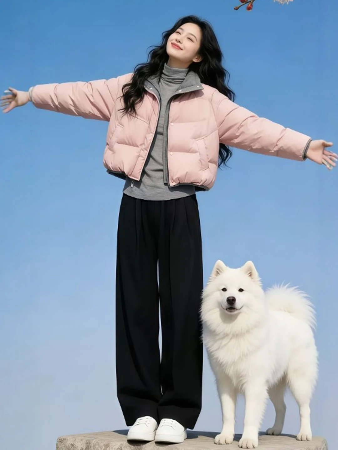 

Korean Sle Loose Fit ort Cotton Jaet Faionable Winter Outerwear Comfortable Cotton Material Long Sve Zipper Closure