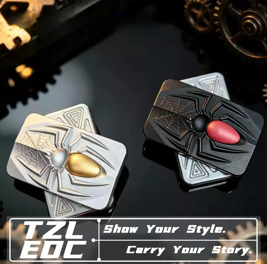 EDC Fidget Sliders Fidget Toys Stress Relief For Adults Metal Push Pull Rotation ADHD Casual Fidget Toy Haptic Coin