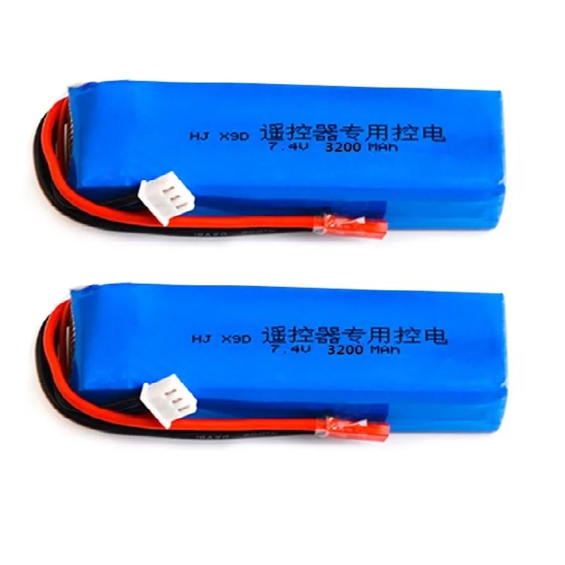 7.4V 3200mAh upgrade Lipo Battery /USB Charger for X9D Plus Transmitter Toy Accessories 2S 7.4V Rechargeable Battery