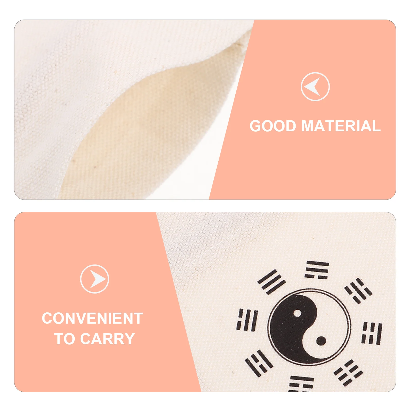 10Pcs Drawstring Jump Rope Pouches Sturdy Linen Storage Sack Elegant Bagua Design Portable Fitness Gear Case for Workout Travel