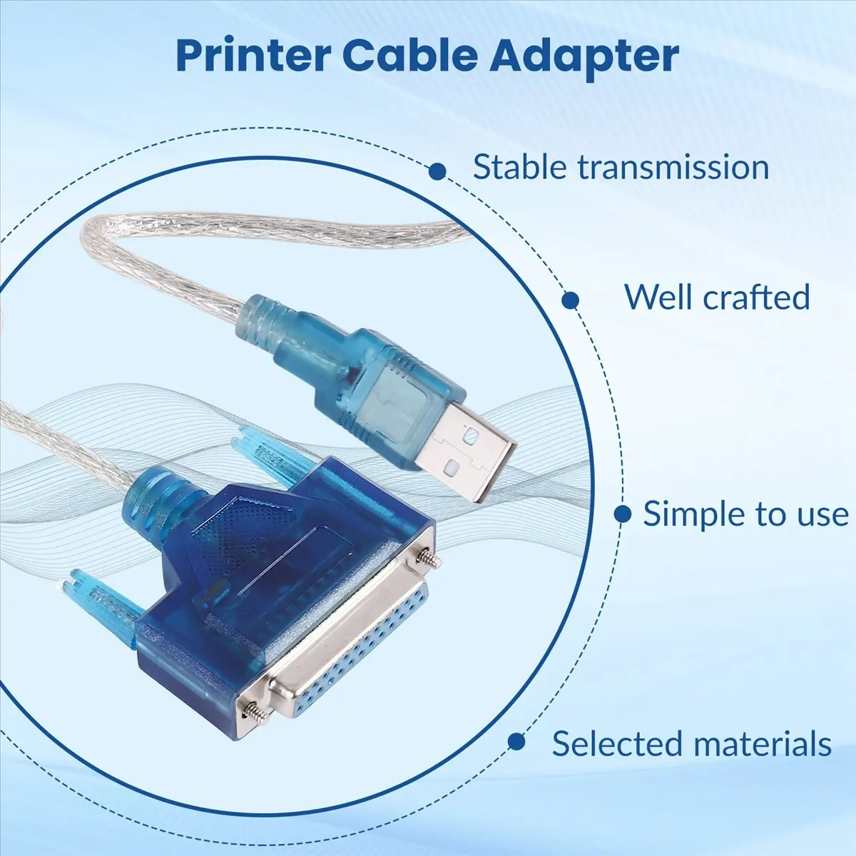 【~ New N07R】USB to Printer DB25 25-Pin Parallel Port Cable Adapter