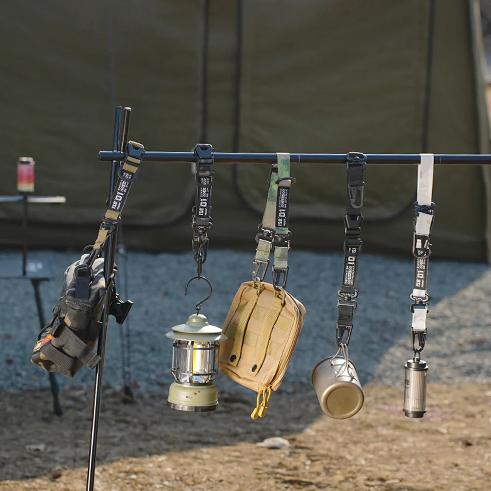 التخييم في الهواء الطلق متعددة الوظائف حبال هوك حزام الكتف قابل للتعديل متعدد معلقة نقطة الحبل حزام معلق متعدد الوظائف #3