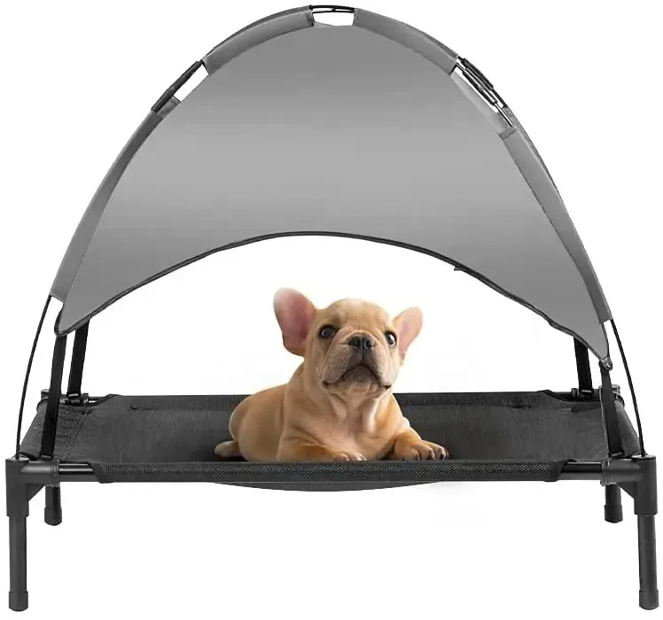 Suitable for outdoor waterproof metal stainless steel frame good load bearing elevated dog bed pet camping bed