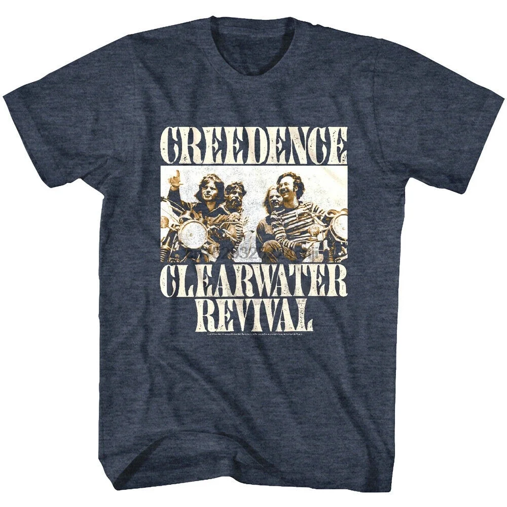 Creedence Clearwater Revival Bikers Mens T Shirt CCR Studio Albums Collection