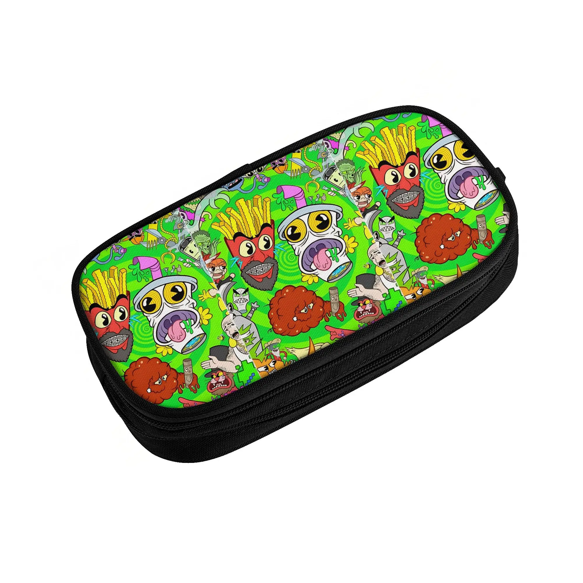 1 piece Lightweight weird surreal food  Pencil Case Boys Pen Bag ATHF School Stationery Bag
