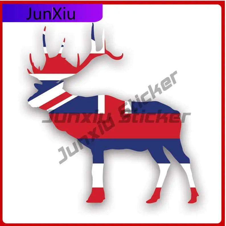 

Hawaii Deer Shaped Flag Sticker Uv Protected Decals Hi Stag Hunter Hunting Archery Antlers Outdoors Explore State Flag Patriotic