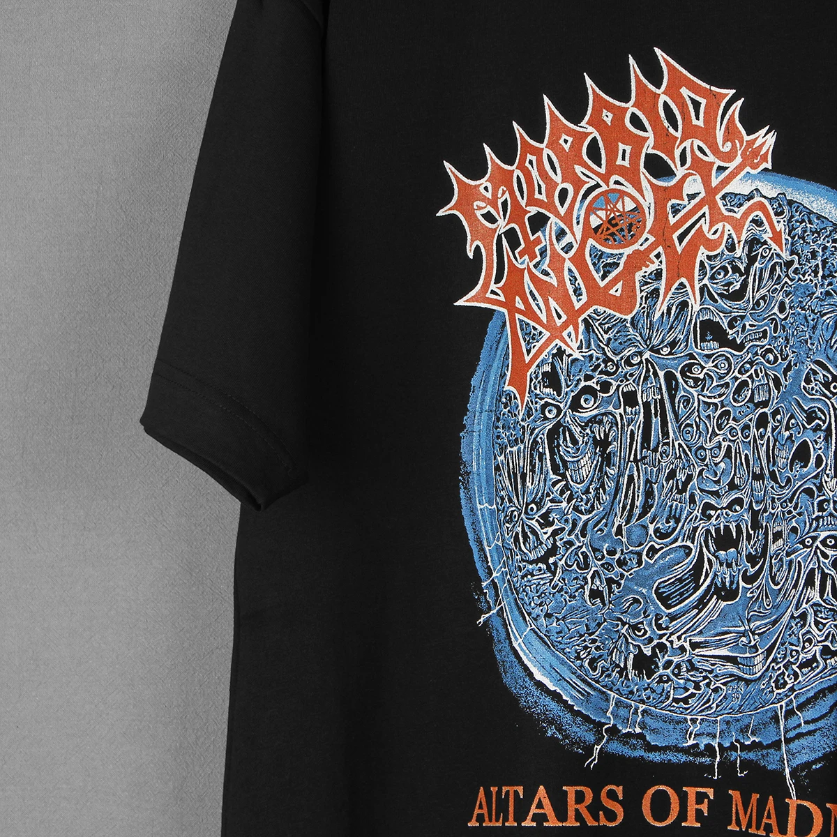 Morbid Angel T-Shirt Altars Of Madness Florida Death Metal Band Deicide Suffocation Immolation Prin Short Sleeves Washed Shirt