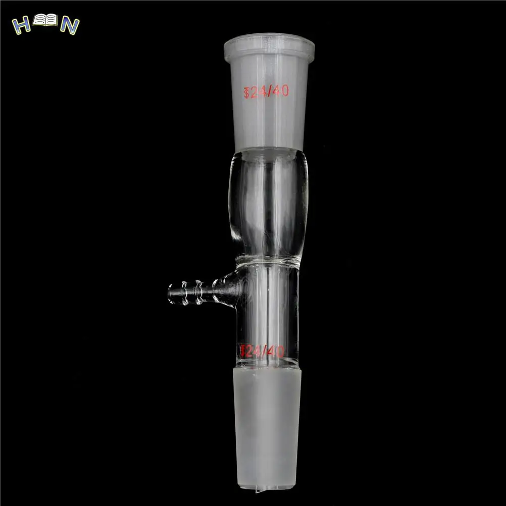 24/40 Glass Straight Tube Vacuum Take-off Adapter Gas Inlet Adapter Lab Glassware Lab Supplies