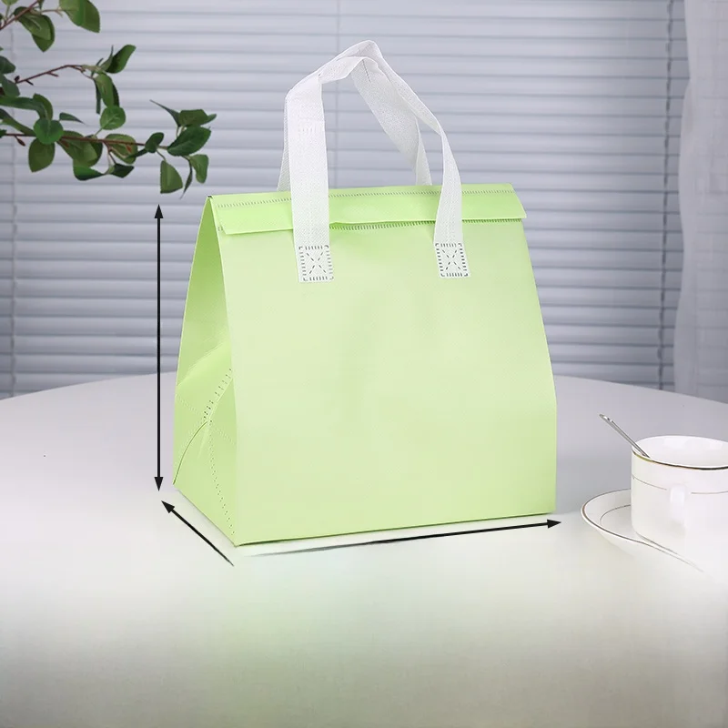 Thickened Non-woven Aluminum Foil Insulated Bag Disposable Handheld Food Delivery Thermal Bag Self-sealing Packaging Bag
