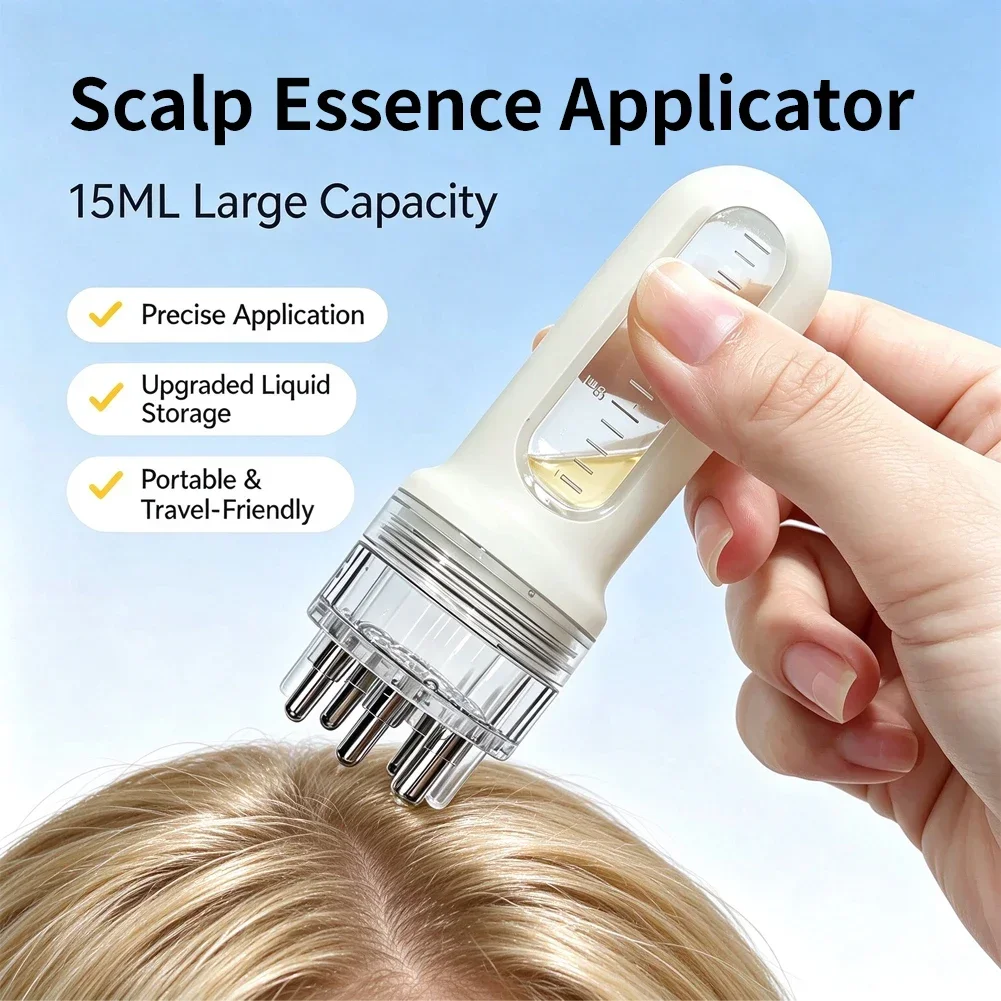 Multi Needle Scalp Hair Oil Applicator Transparent Color Fluid Bottle for Dispenser Home Travel Safe Reliable Durable