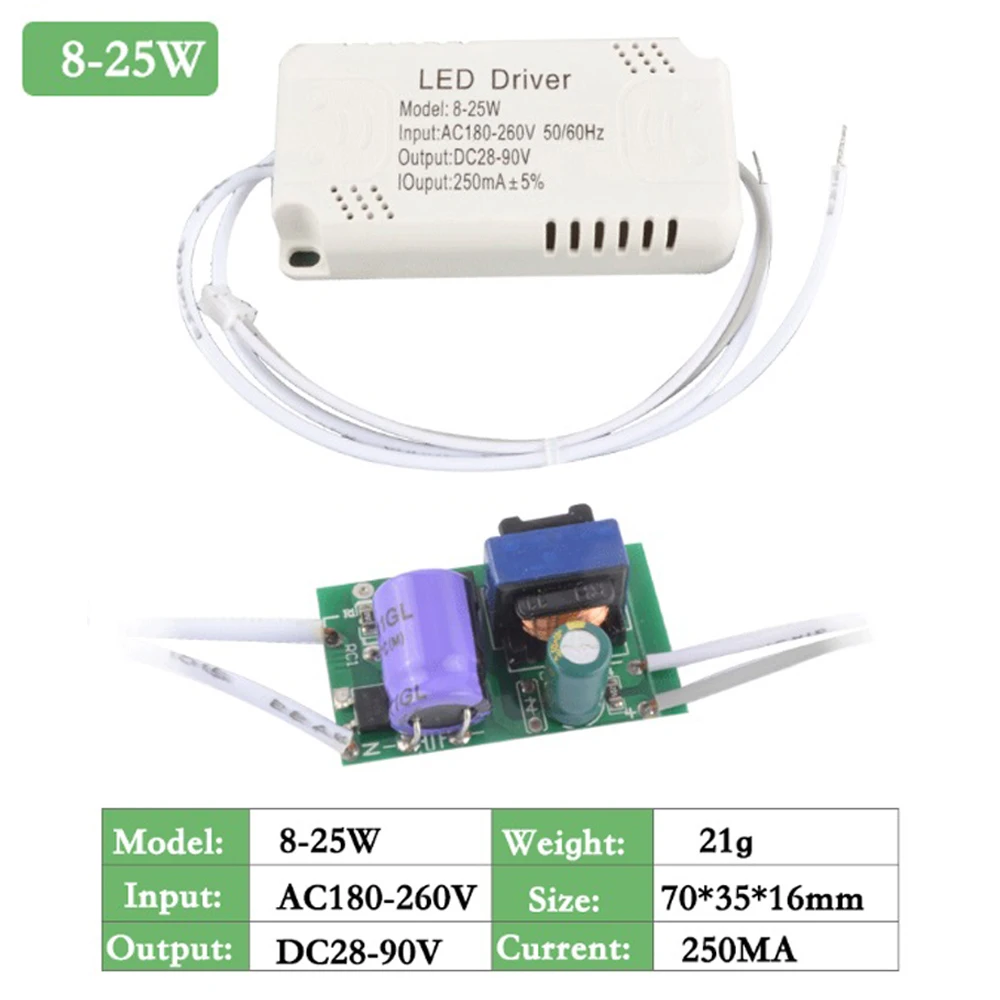 LED Driver Ceiling 25W 40W 220V Round Square Driver Lighting Transform Unisolated Power Supply for LED Downlights Light