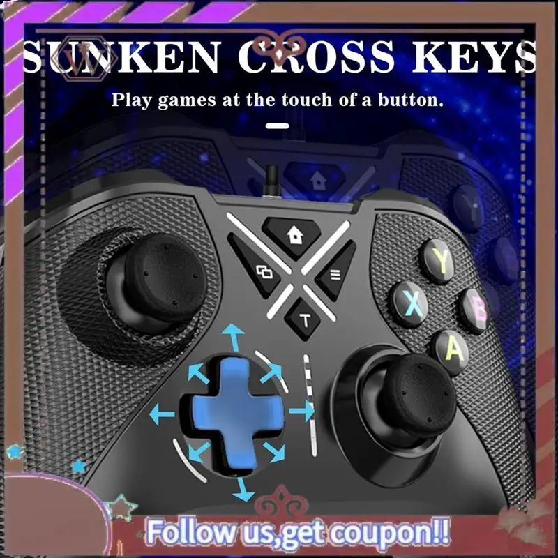 

ABBG-Wired Game Controller With Hall Triggers Joysticks And Turbo Function For Series S/X, One, And PC