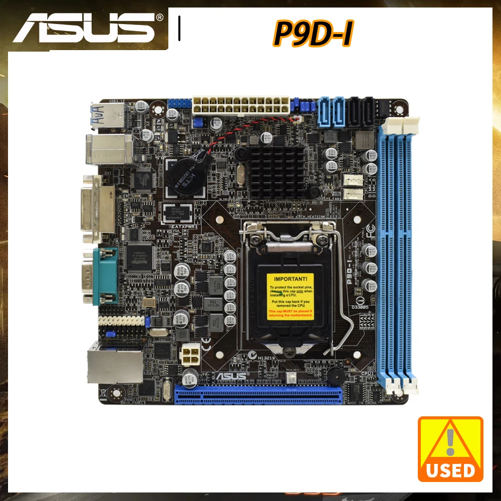 

Asus P9D-I Used Motherboard, DDR3 Support Kit Xeon E3 1200 V3 Processors, Mini ITX LGA 1150 Motherboard 16GB RAM SATA3 PCI-E 3.0