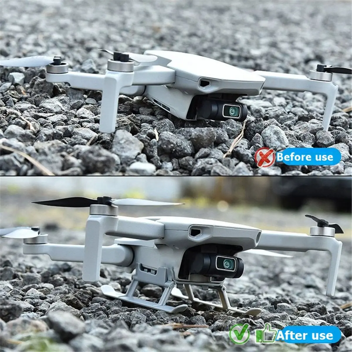 Foldable Landing Gear for Mini 4k Landing Gear Raiser Stand for Mini 2 SE Height Leg Anti-Scratch Bracket