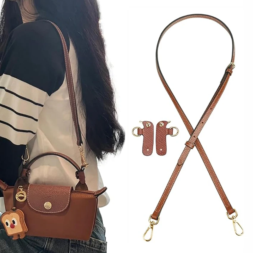 2026 Color Leather Bag Shoulder Strap Replacement Crossbody Adjustable Conversion Kit Fit for Longchamp Mini Pouch