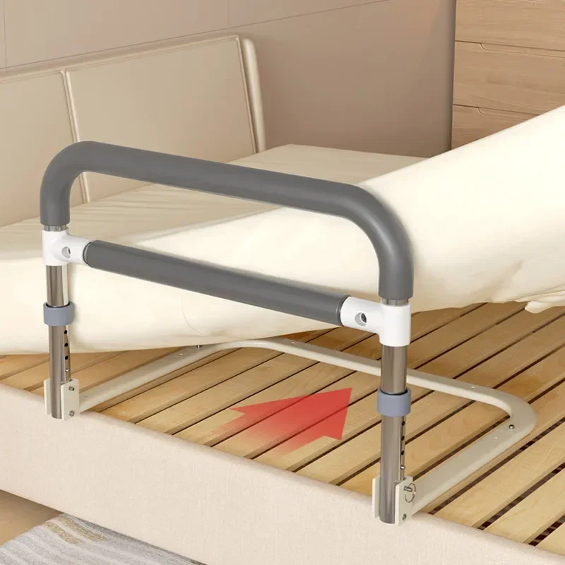 Elderly Bedside Assist Foldable Handrail Anti-Fall Bed Grip Four-Level Adjustable Barrier Convenient Safety Support