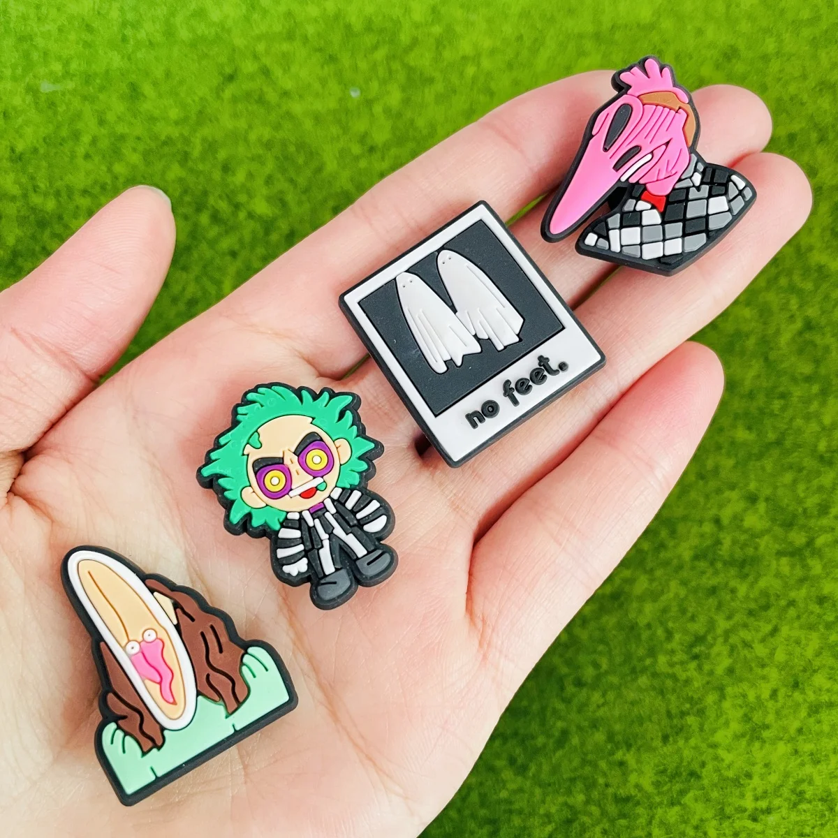 8PCS Horror Movie Shoe Charms Shoes Decoration Halloween Accessories for Boys Girls Wristband Bracelet Birthday Gifts