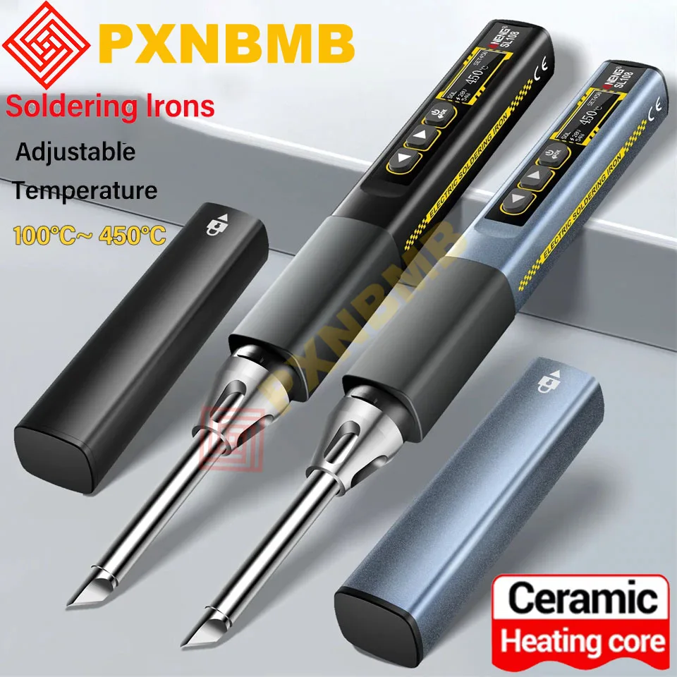 

Умный электрический паяльник мощностью 96 Вт, комплект паяльника с быстрым нагревом, 100–450 ℃ Сварочный инструмент для ремонта припоя с регулируемой температурой