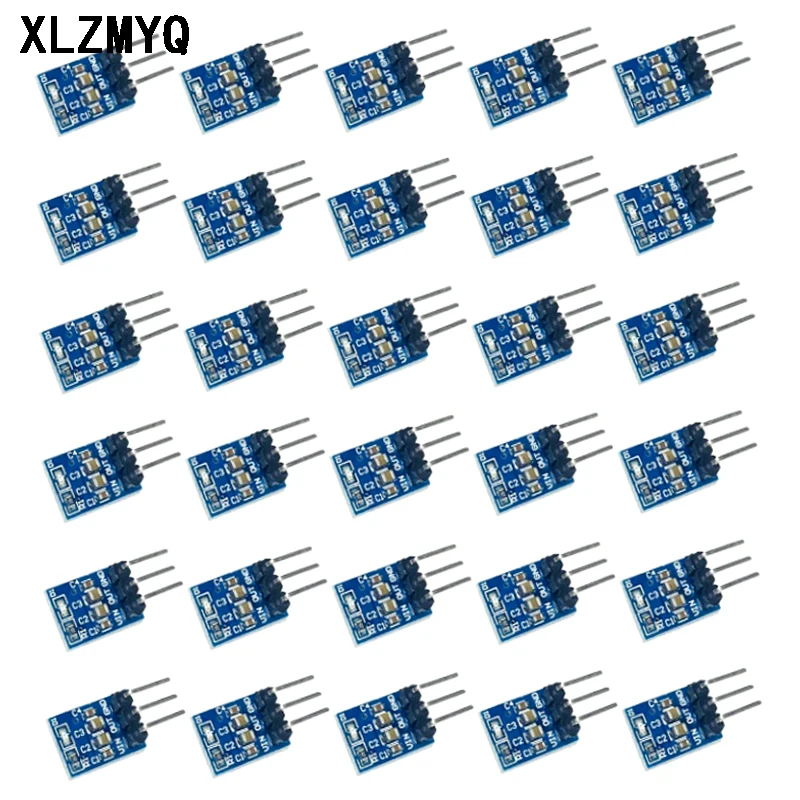 100pcs 5V To 3.3V DC-DC Step-Down Power Supply Buck Module AMS1117 800MA Automatic Adjustable Boost Board Start Limit Voltage
