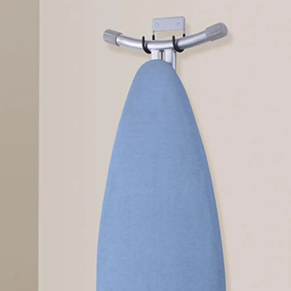 Rubber-coated Hook Ironing Board Holder with Strong Load-bearing Capacity Easy Installation Hanger Hook for Wall Mount Corrosion