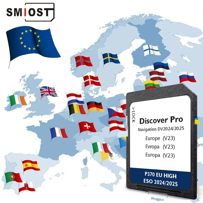 

SMIOST Original 64GB SD Memory Card for VW MIB1 MIB2 Discover Pro Media Navigation Map DV V23 Sat Nav GPS Map Card