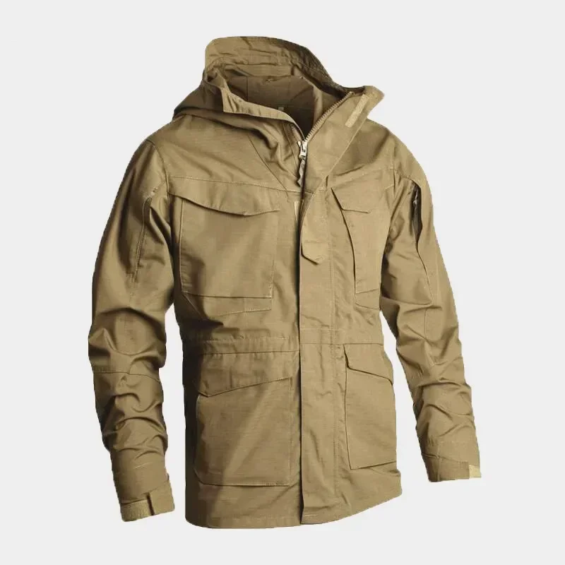 メンズ防風ハンティングフィールドジャケット、戦術服、パーカーコート、秋、冬