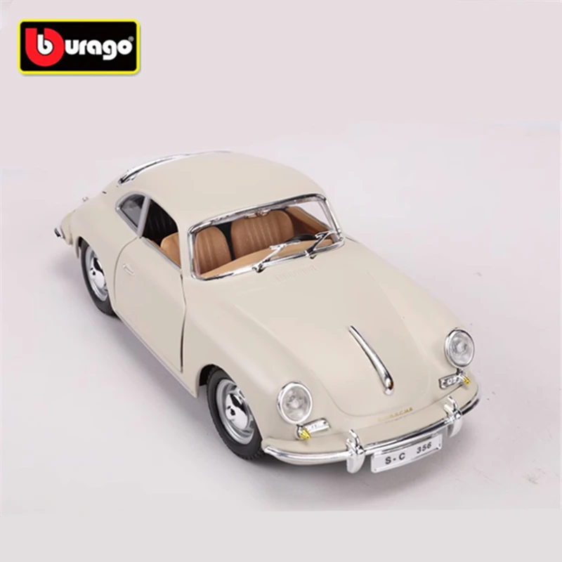 Bburago 1:24 Porsche 356B Coupe Alloy Car Model Simulation Diecasts Metal Classic Sports Car Model Collection Childrens Toy Gift