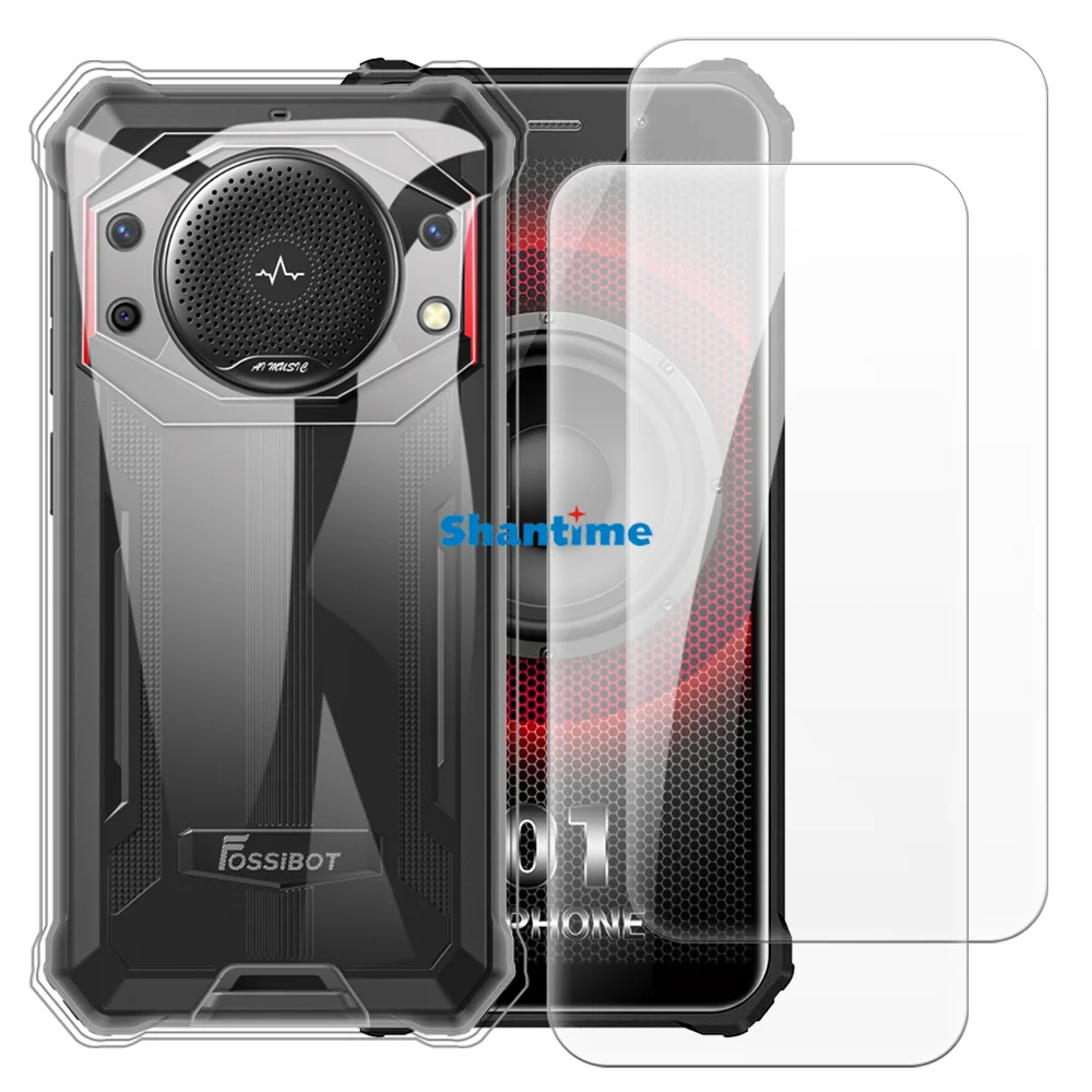 Soft Case + 2 Pack Tempered Glass Screen Protectors for iHunt Titan Music P11000 Pro Full-Body Protection