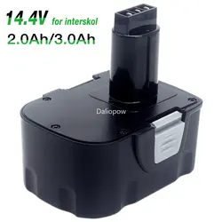 14.4V 2000m Ah Ni-CD /3000mah NI-MH DA-13 Replacement Battery H14 for Interskol Screwdriver H14 Power Tool Batteries
