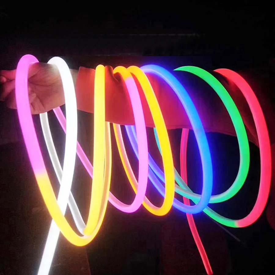 

220-240V led sign board tube 120pcs 2835/m 360 degree 16mm standard diameter round Neon flex lighting led neon tube DC24V