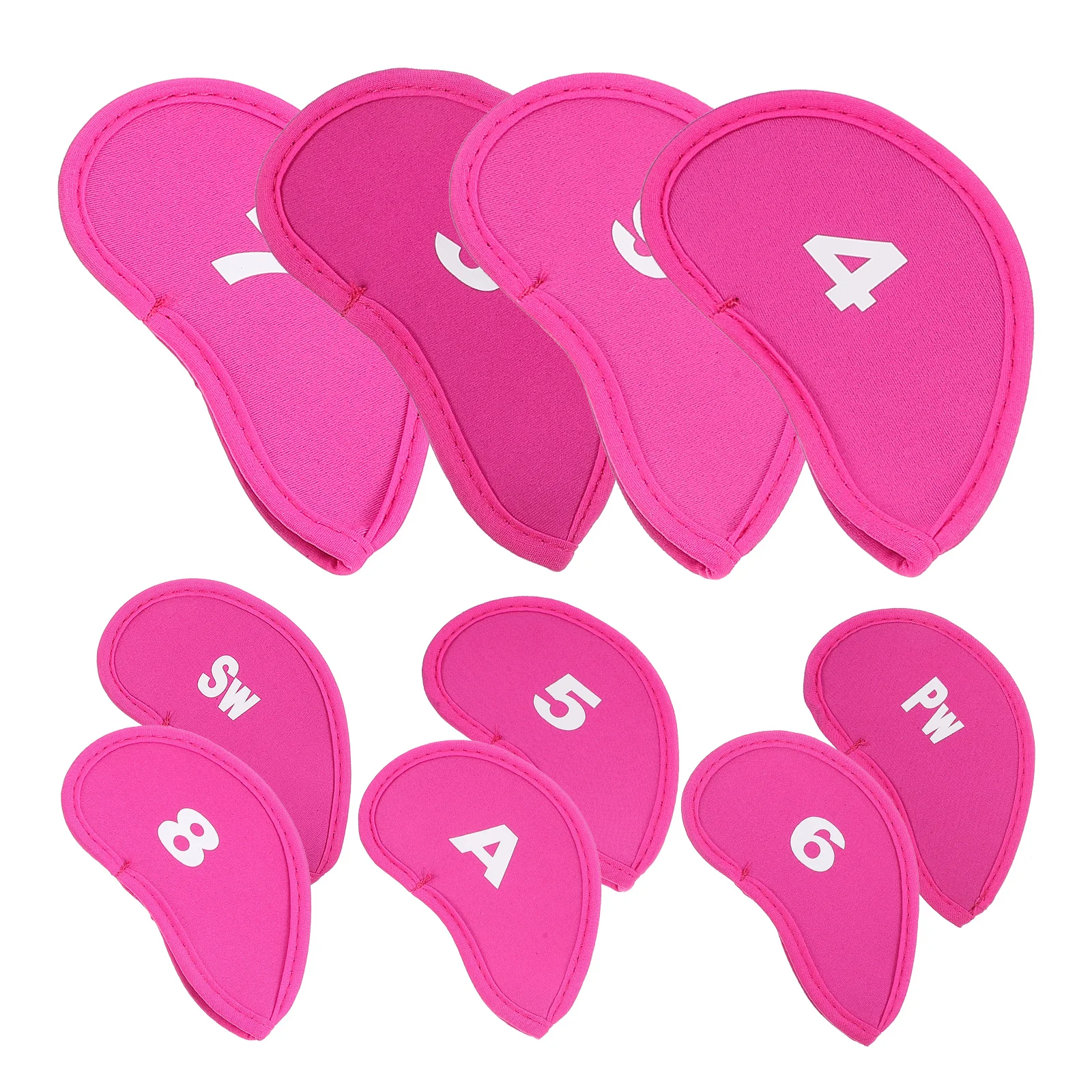 

10pcs Golf Club Head Covers Iron Headcover Putter Protector Breathable Anti-Wear Cloth Thickened Vibration Protection for Men