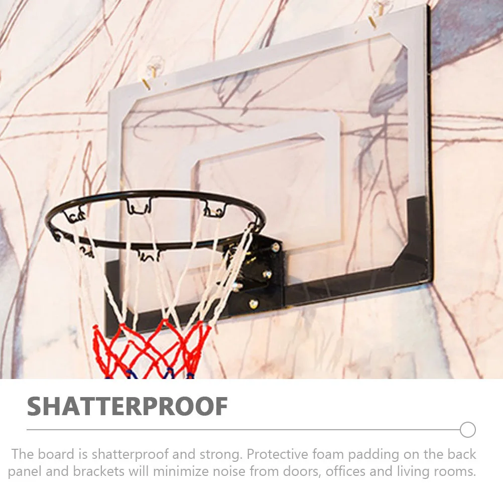 

1 комплект, складной баскетбольный набор, износостойкий, забавная игровая игрушка в помещении и на открытом воздухе для детей, небьющаяся, простая установка, крепление на дверь, детская игрушка