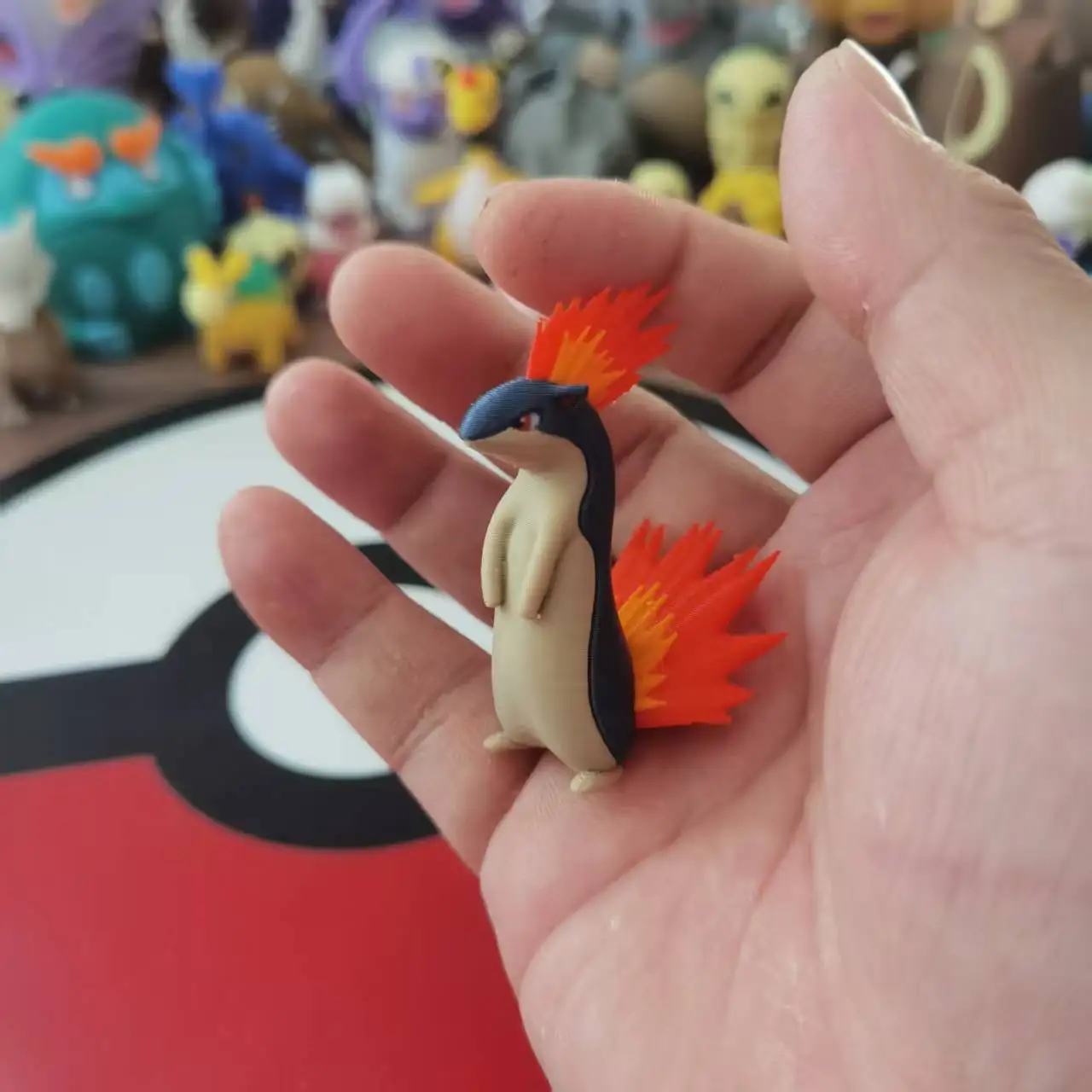 Anime Typhlosion Quilava Cyndaquil Action Figure Proportion World 1:20 Diy 3D Printing Cartoon Character Desktop Statue Gift Toy